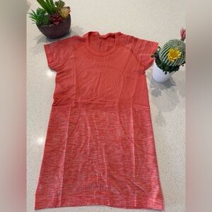 Lululemon Athletica Coral Swiftly Short Sleeve Top